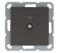 Розетка телевизионная оконечная TV Ф9.5мм механизм мокко Jasmart G6001Z