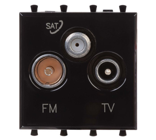 Розетка телевизионная TV/FM/SAT 2мод. 16А Avanti 