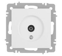 Розетка Accent 6-301-01М TV одиночная IP20 СУ бел. матов. Intro Б0063603