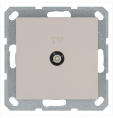 Розетка телевизионная оконечная TV Ф9.5мм механизм тауп Jasmart G6001T