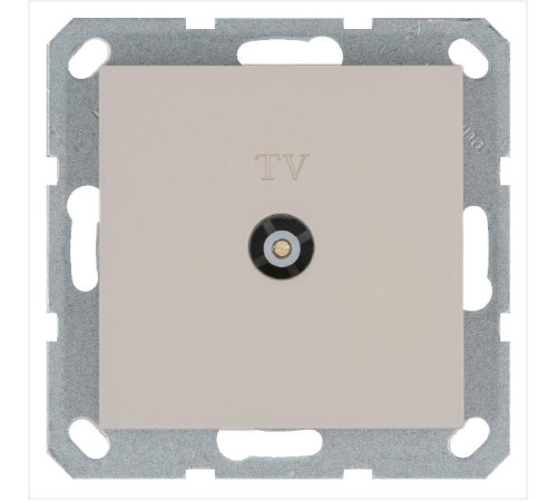 Розетка телевизионная оконечная TV Ф9.5мм механизм тауп Jasmart G6001T