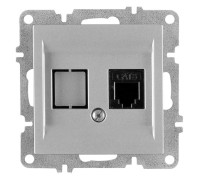 Розетка телефонная 1вых. СП 1мод. LAVIN/KAREN RJ45 кат.3 механизм сер. ARVIA 50 03 2000 221