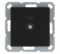 Розетка телевизионная оконечная TV Ф9.5мм механизм антрацит Jasmart G6001B