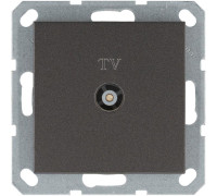 Розетка телевизионная проходная TV Ф9.5мм механизм мокко Jasmart G6002Z