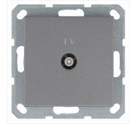 Розетка телевизионная оконечная TV Ф9.5мм механизм алюм. Jasmart G6001S