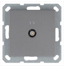 Розетка телевизионная оконечная TV Ф9.5мм механизм алюм. Jasmart G6001S