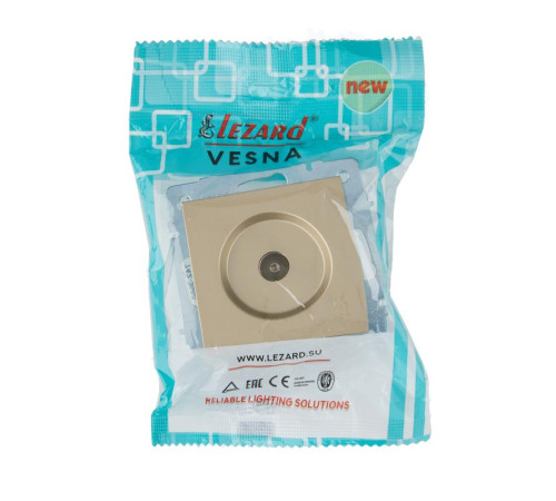 Розетка ТВ оконечная VESNA зол. LEZARD 742-3688-130