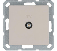 Розетка телевизионная проходная TV Ф9.5мм механизм тауп Jasmart G6002T