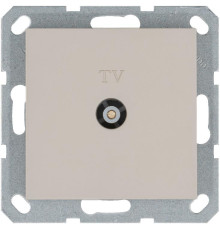 Розетка телевизионная проходная TV Ф9.5мм механизм тауп Jasmart G6002T