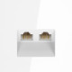 Розетка компьютерная 2-м СП S70 RJ45 + RJ45 кат.6 механизм бел. глянцевый Voltum VLS060201
