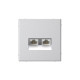 Розетка компьютерная 2-м ArtGallery RJ45 + RJ45 кат.5E механизм алюм. SE GAL000385