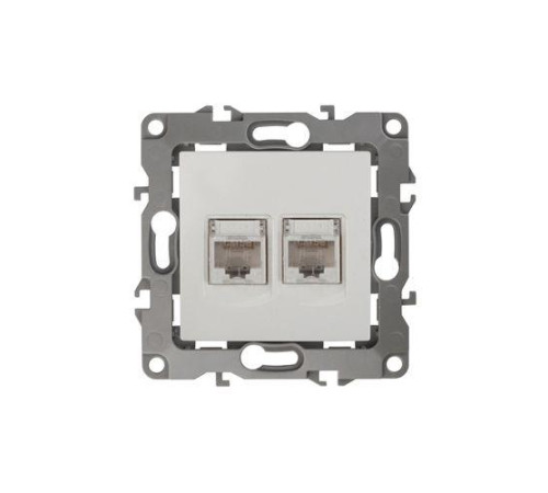 Розетка компьютерная 2-м Эра12 RJ45 12-3108-01 бел. Эра Б0014729