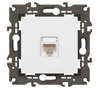 Розетка компьютерная 1-м Elegance 14-3107-01 RJ45 IP20 механизм бел. Эра Б0034302