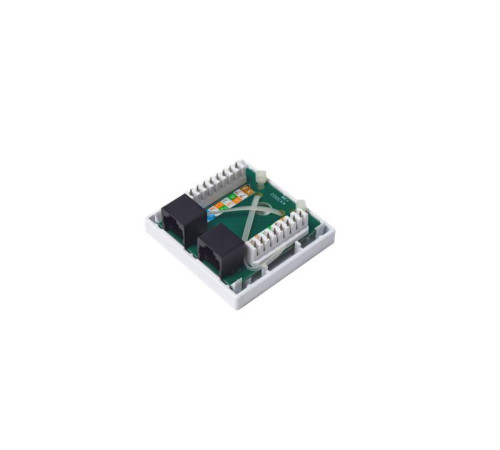 Розетка компьютерная 8P8C (RJ-45) UTP Cat.5e 2 порта TOKOV Eletrcic TKE-SMB-8P8C-2P-UTP