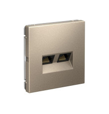 Розетка компьютерная 2-м ArtGallery RJ45 + RJ45 кат.5E механизм шампань SE GAL000585