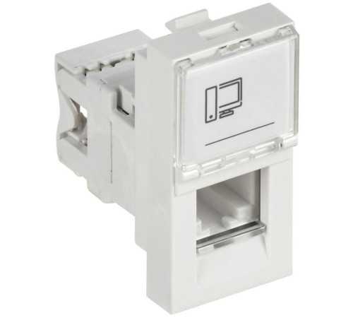 Розетка компьютерная 1мод. PRIMER RJ45 кат.6 РКИ-10-00-П-6 бел. IEK PR-KK40D-RI-0-1-C06U-K01