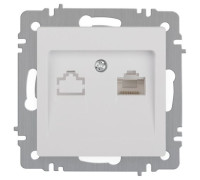 Розетка Intro Accent 6-303-01 информационная RJ45 IP20 СУ бел. Intro Б0063624