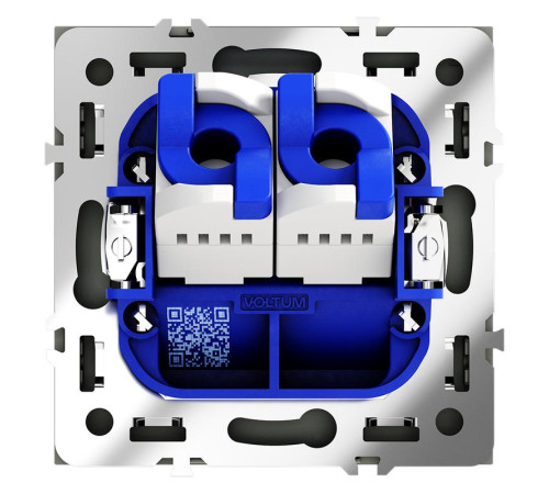 Розетка компьютерная 2-м СП S70 RJ45 + RJ45 кат.6 механизм титан Voltum VLS060206