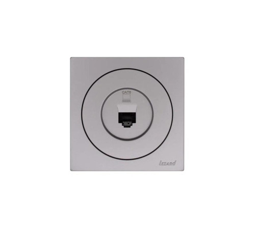 Розетка компьютерная СП OSEN RJ45 кат.6 механизм сер. матов. LEZARD 743-7488-140