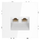 Розетка компьютерная 2-м СП S70 RJ45 + RJ45 кат.6 механизм бел. глянцевый Voltum VLS060201