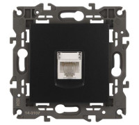 Розетка компьютерная 1-м Elegance 14-3107-05 RJ45 IP20 механизм антрацит Эра Б0034306