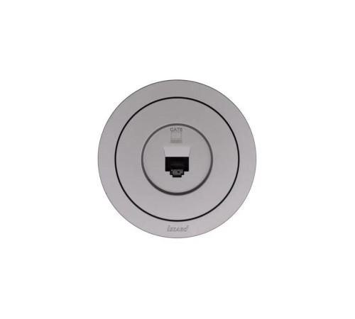 Розетка компьютерная СП OSEN RJ45 кат.6 механизм сер. матов. LEZARD 743-7488-140