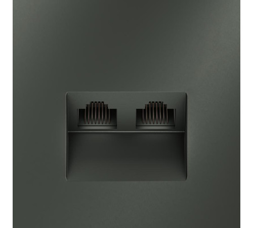 Розетка компьютерная 2-м СП S70 RJ45 + RJ45 кат.6 механизм титан Voltum VLS060206