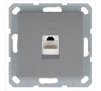 Розетка компьютерная 1-м RJ45 IP20 кат. 5E механизм алюм. Jasmart G6105S