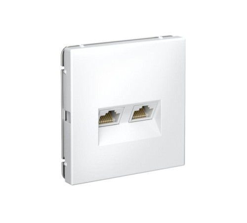 Розетка компьютерная 2-м ArtGallery RJ45 + RJ45 кат.5E механизм лотос SE GAL001385