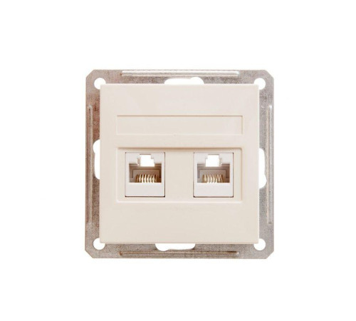 Розетка компьютерная 2-м СП W59 RJ45 кат.5E механизм сл. кость SE RSI-251KK5E-2-86