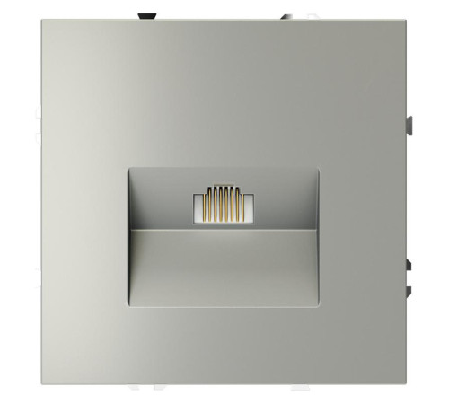 Розетка компьютерная 1-м СП S70 RJ45 кат.6 механизм сталь Voltum VLS060105