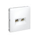 Розетка компьютерная 2-м ArtGallery RJ45 + RJ45 кат.5E механизм бел. SE GAL000185