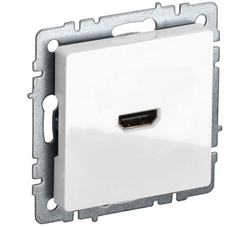 Розетка СП BRITE HDMI РHDMI-0-БрБ бел. IEK BR-H10-K01 Розетка СП BRITE HDMI РHDMI-0-БрБ бел. IEK BR-H10-K01