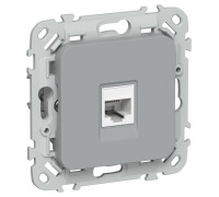 Розетка компьютерная СП FLITE РК5е-1-0-ФлС RJ45 кат.5E UTP механизм сер. IEK FI-K12-1-K03