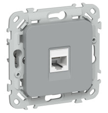 Розетка компьютерная СП FLITE РК5е-1-0-ФлС RJ45 кат.5E UTP механизм сер. IEK FI-K12-1-K03