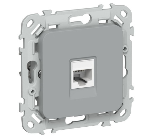 Розетка компьютерная СП FLITE РК5е-1-0-ФлС RJ45 кат.5E UTP механизм сер. IEK FI-K12-1-K03