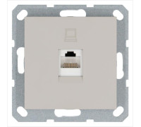 Розетка компьютерная 1-м RJ45 IP20 кат. 5E механизм тауп Jasmart G6105T