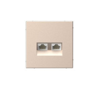 Розетка компьютерная 2-м ArtGallery RJ45 + RJ45 кат.5E механизм песочн. SE GAL001285
