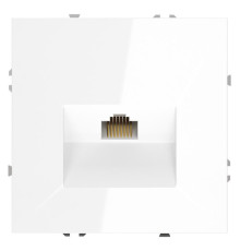 Розетка компьютерная 1-м СП S70 RJ45 кат.6 механизм бел. глянцевый Voltum VLS060101