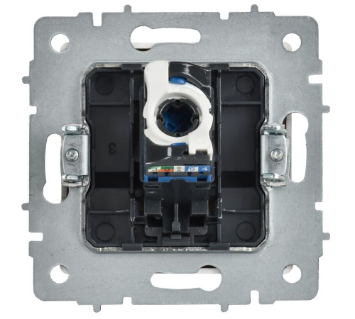Розетка компьютерная СП BRITE РК10-БрАБ RJ45 кат.5E механизм арктич. бел. IEK BR-K10-1-K91