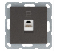Розетка компьютерная 1-м RJ45 IP20 кат. 5E механизм мокко Jasmart G6105Z