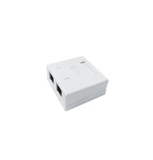 Розетка компьютерная 8P8C (RJ-45) UTP Cat.5e 2 порта TOKOV Eletrcic TKE-SMB-8P8C-2P-UTP
