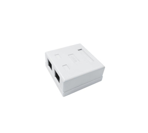 Розетка компьютерная 8P8C (RJ-45) UTP Cat.5e 2 порта TOKOV Eletrcic TKE-SMB-8P8C-2P-UTP