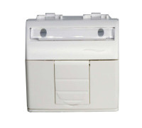 Розетка компьютерная 1-м СП 2мод. Brava RJ45 кат.5E бел. DKC 76655B