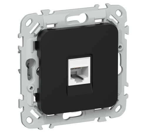 Розетка компьютерная СП FLITE РК5е-1-0-ФлЧ RJ45 кат.5E UTP механизм черн. IEK FI-K12-1-K02