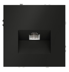 Розетка компьютерная 1-м СП S70 RJ45 кат.6 механизм черн. матов. Voltum VLS060108