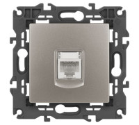 Розетка ЭРА Elegance 14-3107-16 RJ45 титан Эра Б0065764