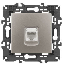 Розетка ЭРА Elegance 14-3107-16 RJ45 титан Эра Б0065764