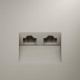 Розетка компьютерная 2-м СП S70 RJ45 + RJ45 кат.6 механизм кашемир Voltum VLS060203