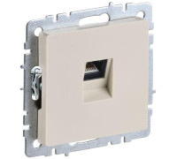 Розетка компьютерная СП RJ45 кат.5E BRITE РК10-БрКр беж. IEK BR-K10-1-K10